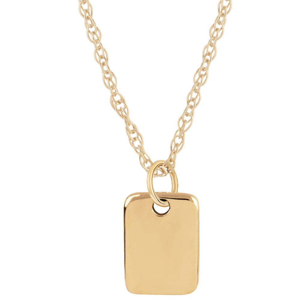 Mini Rectangle Dog Tag Pendant – J. Brooks