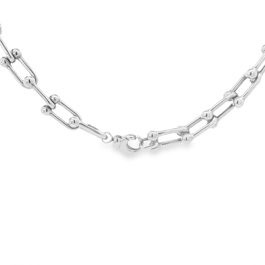 U-Shape Bar Link Necklace in Silver – J. Brooks