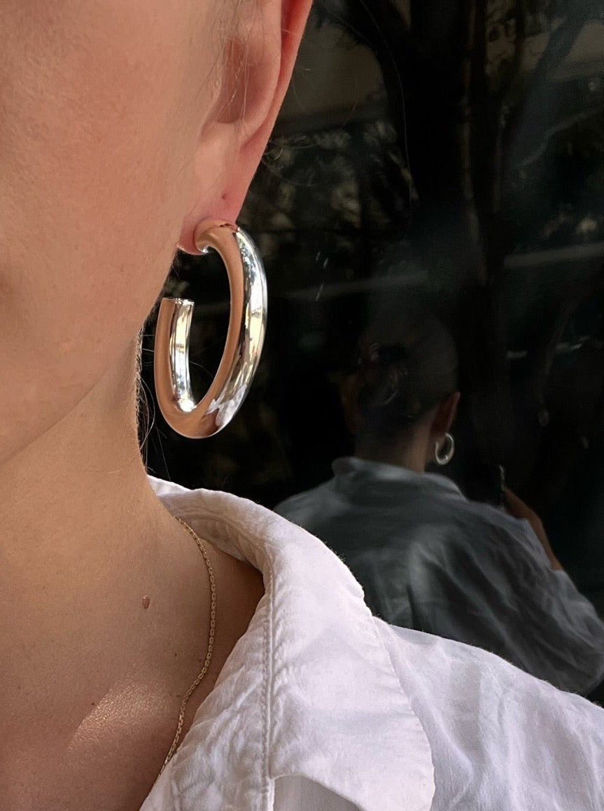 Extra Large Chunky Oval Hoop Earrings – Brooks