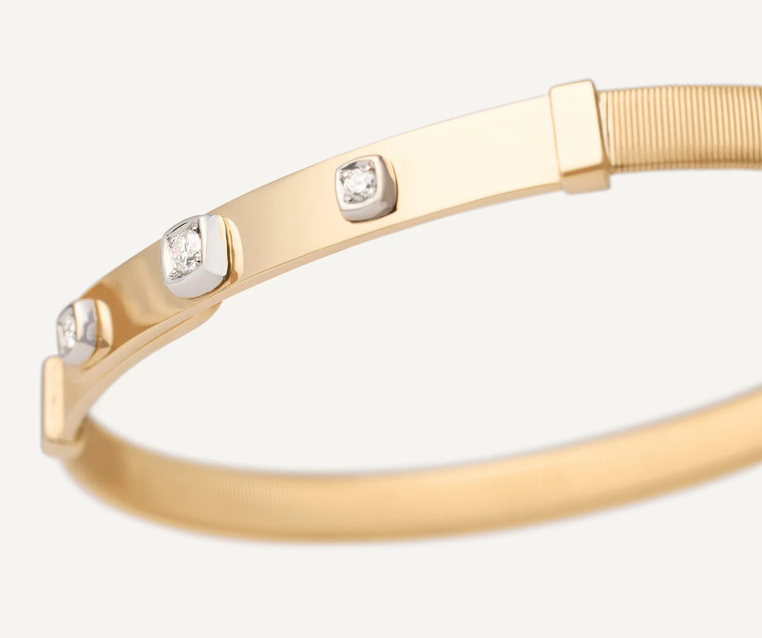 Masai Gold Coil and Diamond Bangle | Thin – J. Brooks