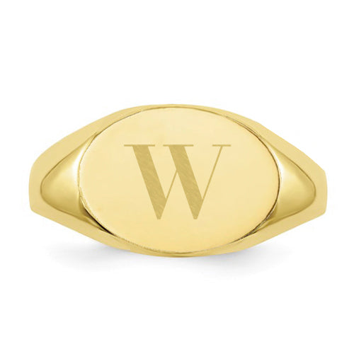 East to West Oval Polish Signet Ring – J. Brooks