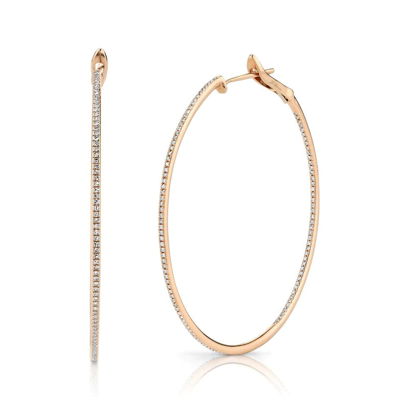 Extra Large Diamond Hoop Earrings J. Brooks