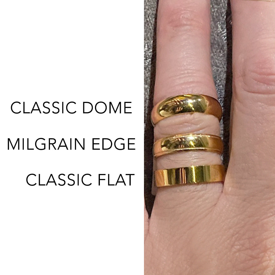 Dome wedding band on sale